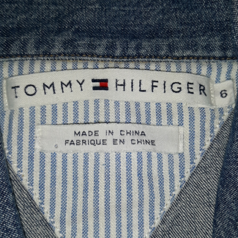 ⬇️$12 Vintage Tommy Hilfiger denim jacket sz 6 - Picture 3 of 5